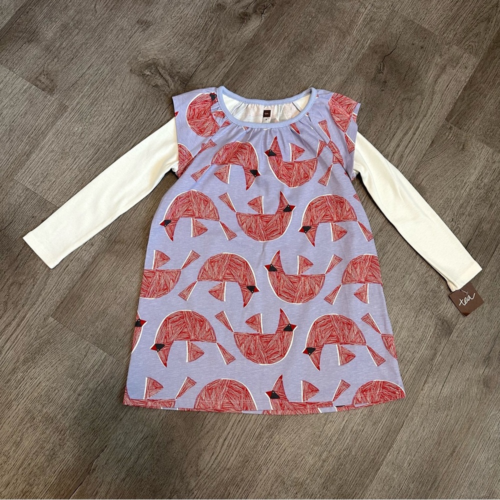 Tea Collection Purple Cardinals Dress